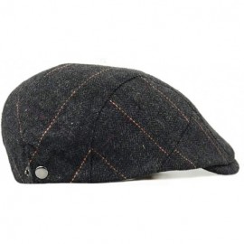 Newsboy Caps Plaid Ivy Scally Driver Cap Wool Blend Herringbone Tweed Newsboy Cabbie Gatsby Golf Beret - Coffee - CK18II6AGMD...