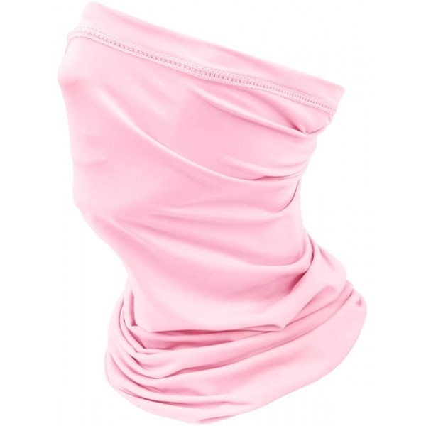 Balaclavas UV Protection Face Mask Ice Neck Gaiter Windproof Scarf Bandana Headband - Pink - CL199LICMT2 $12.14