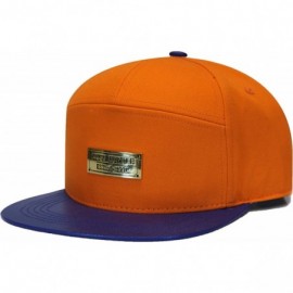 Baseball Caps Baseball 5 Panel Biker Hat - Cs290 Orange/Royal - C011WJW7I2R $14.03