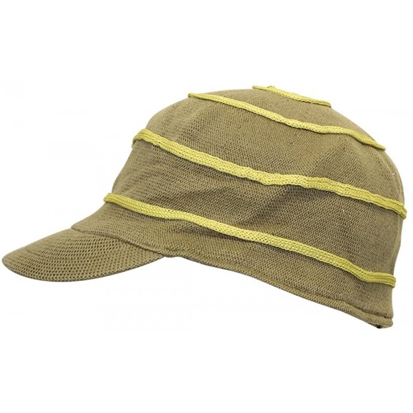 Baseball Caps Cotton Cap Ladies Size Small with Contrast Swirl Design - Olive Green - CM11QQ0EAT1 $16.38