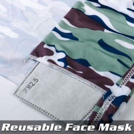 Balaclavas 12PCS Neck Gaiters with Filters- Bandana Face Mask Scarf Face Cover for Women Men - Green3 - C0199DYQQNS $14.02