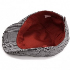 Newsboy Caps Mens British Plaid Newsboy Paperboy Cabbie Gatsby Cap Hat for Men - Grey1 - CI18DH30CQ4 $9.93