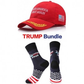 Baseball Caps Donald Trump Make America Great Again Hat MAGA USA Cap with 2020 Socks - E Red Hat + 2020 Blue Socks - C318QES9...