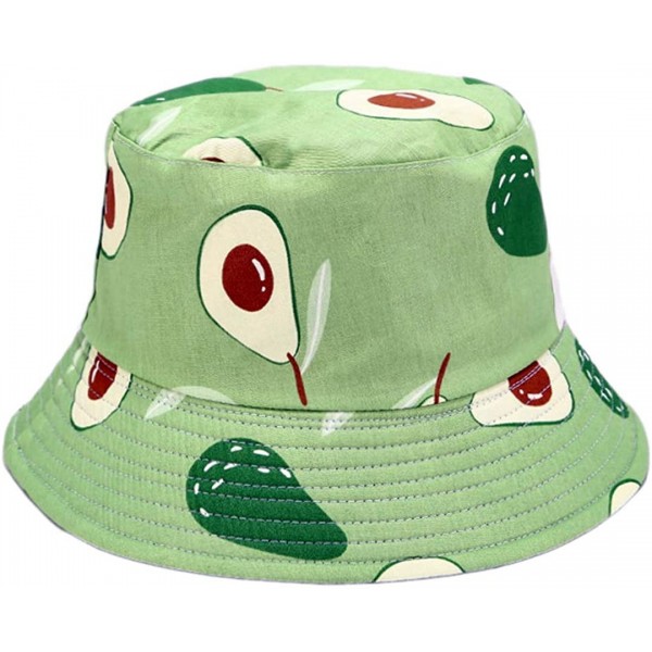 Banana Print Bucket Hat Fruit Pattern Fisherman Hats Summer Reversible ...