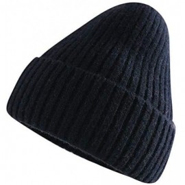 Skullies & Beanies Fashion Classical Hat for Men/Women Winter Beanie Cold Cap Cool Skull Hats Warm - Navy - CM18Y2UILL8 $11.79