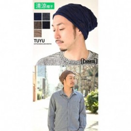 Skullies & Beanies Mens Summer Cotton Beanie Hat - Slouchy Womens Cooling Light Weight Japan Cap - Beige - CW12E2F5ALD $21.34