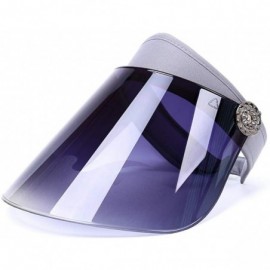 Visors Plastic UV-Shield Hat Sun-Visor Running Visor Outdoor - Grey - C718TT25G2O $29.11