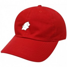 Baseball Caps Cute Cat Cotton Baseball Dad Cap - Red - CV183LU6KTU $14.99