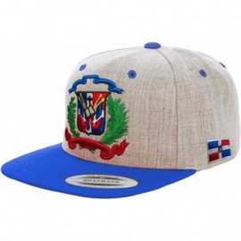 Baseball Caps Dominican Republic Shield Snapback Cap - Heater Gray/Royal - CT12BBYRT3B $31.78