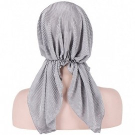 Skullies & Beanies Women India Muslim Stretch Turban Hat Cotton Hair Loss Head Scarf Wrap Long Tail Tailband Cap Summer (Navy...