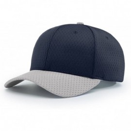 Baseball Caps 414 Pro Mesh Adjustable Blank Baseball Cap Fit Hat - Navy/Grey - CO1873ZIU7D $7.99