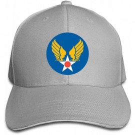 Baseball Caps US Army Air Corps Hap Arnold Wings Adjustable Hat Baseball Cap Sandwich Cap - Gray - C418TT0CCE6 $19.36