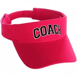 Baseball Caps Classic Sport Team Coach Arched Letters Sun Visor Hat Cap Adjustable Back - Hot Pink Hat White Black Letters - ...