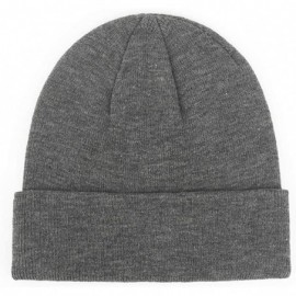 Skullies & Beanies Slouchy Beanie Cap Knit hat for Men and Women - Dark Grey - C218KGTGR3N $11.18