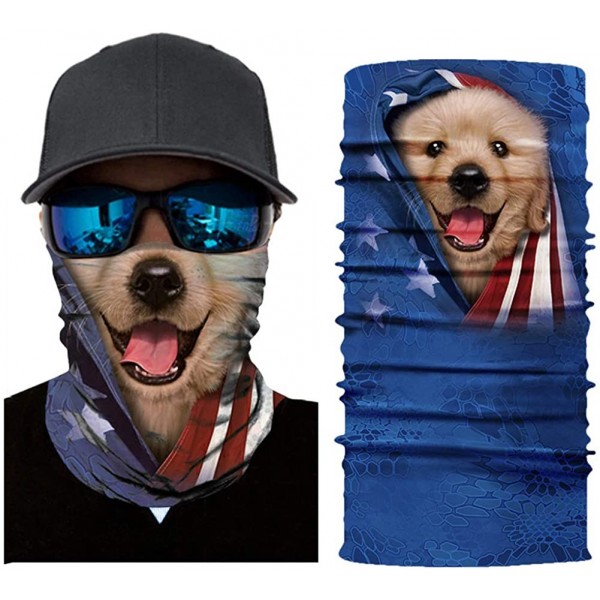 Balaclavas [2-Pack] Wind-Resistant Balaclava Ski Mask Face Mask Motorcycle Tactical Balaclava Hood - Dog - CX199CZ6XIZ $9.52