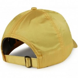 Baseball Caps Plain Adjustable Satin Baseball Cap - Mustard - CW188OSRKZ5 $15.23