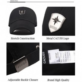 Baseball Caps Men's Sailing Style Cotton Structured Baseball Cap Adjustable Buckle Closure Sports Golf Hat - B0083_black - CH...