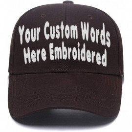 Baseball Caps Custom Embroidered Adjustable Embroidery Baseball Cowboy Caps Men Women Text Gift - Brown - CM18H84H9ET $19.36