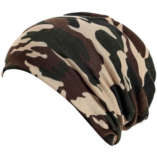 Skullies & Beanies Flower Printed Beanie Women Turban Headband Chemo Cap - Camo-b - C1198SKN3UT $11.24