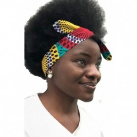 Headbands African Print Headband Hair Accessory for Women/Girls （2 Headbands 1 Big and 1small） - Circle - CK18MDK0IL6 $8.63
