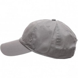 Baseball Caps Plain Stonewashed Cotton Adjustable Hat Low Profile Baseball Cap. - Grey - CQ12NAI862N $9.26