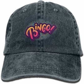 Skullies & Beanies Denim Baseball Cap Bingo Logo Summer Hat Adjustable Cotton Sport Caps - Navy - CR18ECQOD5T $16.84