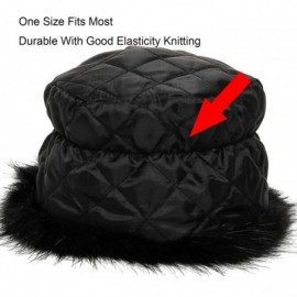 Bomber Hats Women's Winter Faux Fur Cossak Russian Style Hat - Black - CV12LH25BI7 $13.66