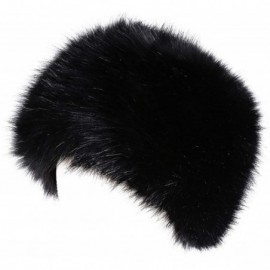 Bomber Hats Women's Winter Faux Fur Cossak Russian Style Hat - Black - CV12LH25BI7 $13.66