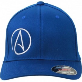 Baseball Caps Atheist Offset Symbol Flexfit Baseball Hat Asst Colors - Blue - C411H5MZ6VV $19.15