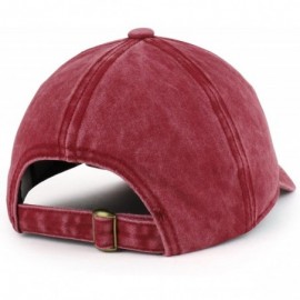 Baseball Caps Dog Mom Text Embroidered Washed Cotton Baseball Cap - Burgundy - CS18D6CYLNE $22.12