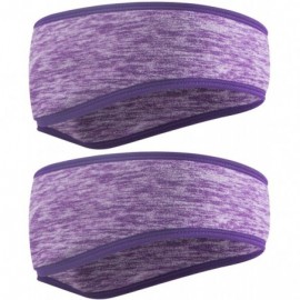 Cold Weather Headbands Ear Warmer 2 Pack Thicken Winter Super Warm Headband Full Cover Muffs - Purple - CF18ZLD3M0R $10.46