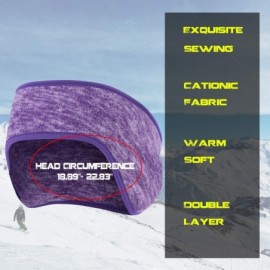 Cold Weather Headbands Ear Warmer 2 Pack Thicken Winter Super Warm Headband Full Cover Muffs - Purple - CF18ZLD3M0R $10.46