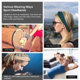 Headbands Women Sport Cross Hairband - Adjustable & Stretchy Basic Wide Headbands Yoga Running Headwrap Hair Band-8Pack - CQ1...