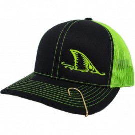 Baseball Caps Redfish Tail Embroidered Cap Design Red Drum Fishing - Neon Green - CV18RISDZA6 $28.27