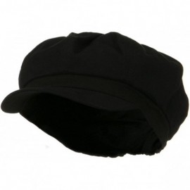 Newsboy Caps Cotton Elastic Newsboy Cap - Black - CX186AK9726 $24.45