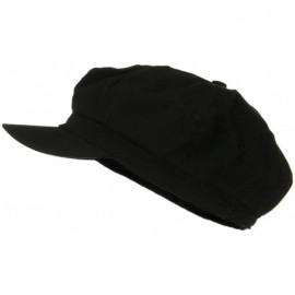 Newsboy Caps Cotton Elastic Newsboy Cap - Black - CX186AK9726 $24.45