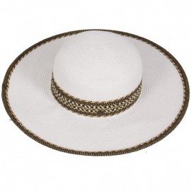 Sun Hats Beach Hats for Women - Wide Brim Summer Sun hat - Floppy Paper Straw UPF Sun Protection - Travel Outdoor Hiking - C6...