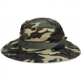 Sun Hats Bucket Hat Boonie Hunting Fishing Outdoor Wide Cap Brim Military Unisex - Green - C518R7U0404 $9.73