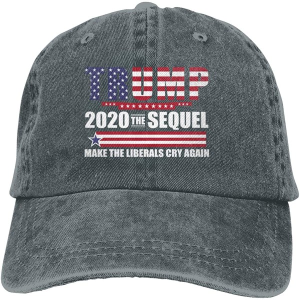 Baseball Caps Trump 2020 The Sequel Make Liberals Cry Again Unisex Vintage Baseball Cap - Deep Heather - C8196YE0H2C $10.75