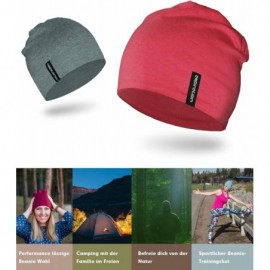 Skullies & Beanies Multifunctional Lightweight Beanies Running - Lipstick Red Mel. - CW18AS49ZEH $10.21