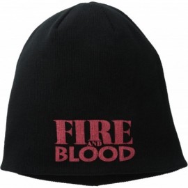 Skullies & Beanies Men's Reversible Targaryen Beanie - Black - CE128KHR29D $24.03