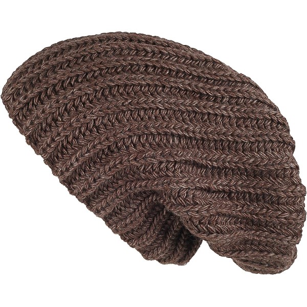 Skullies & Beanies Cable Knit Slouchy Chunky Oversized Soft Warm Winter Solid Beanie Hat - Brown - CZ18I6LQAET $12.83