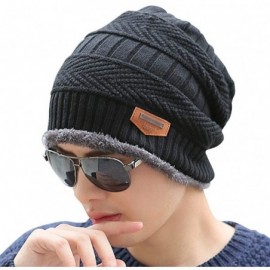 Skullies & Beanies Winter Hats for Women & Men Slouchy Beanie Skull Caps Warm Snow Ski Knit Hat Cap - Black - CR18KZ0MD96 $8.34