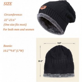 Skullies & Beanies Winter Hats for Women & Men Slouchy Beanie Skull Caps Warm Snow Ski Knit Hat Cap - Black - CR18KZ0MD96 $8.34