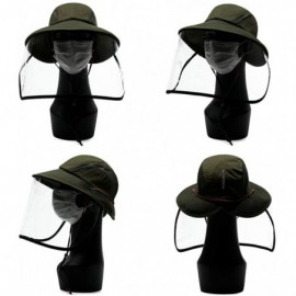 Sun Hats Womens 100% Cotton Bucket Sun Hat UPF 50 Chin Strap Adjustable Packable Wide Brim - 00707army Green - CL199I22W0Z $1...