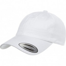 Baseball Caps Flexfit/Yupoong 6245CM Low Profile Cotton Twill (Dad Cap) - White - CF12ESPIRSV $7.16