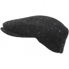 Newsboy Caps Made in USA Tweed Ivy Cap Wool Driver Newsboy Cap - Black - CR11HROAQ7P $39.82