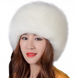 Skullies & Beanies Women's Warmth Furry Russian Winter Beanie Hat - White - CT12OCXR3CH $19.10