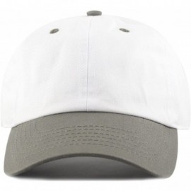 Baseball Caps Two Tone 100% Cotton Stonewashed Cap Adjustable Hat Low Profile Baseball Cap. - Olive - C212NZHAEJF $12.10