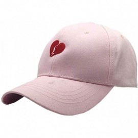 Baseball Caps Broken Heart Dad Hat Embroidered Curved Adjustable Baseball Cap (Pink) - CG18I3DNEG6 $12.58